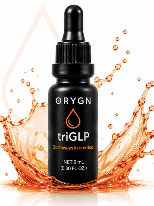 triGLP de ORYGN, frasco de 9 ml con cuentagotas